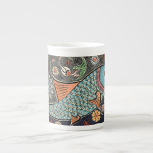 Taza De Porcelana Koi Mosaic