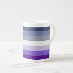 Taza De Porcelana La bandera del orgullo lésbico carnicero de Slippe
