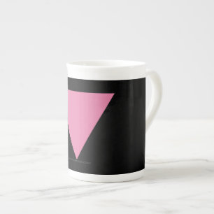 Taza De Porcelana La bandera del triángulo rosado de SlipperyJoe obs