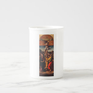 Taza De Porcelana La Crucifixión según Carlo Crivelli Arte Sagrado