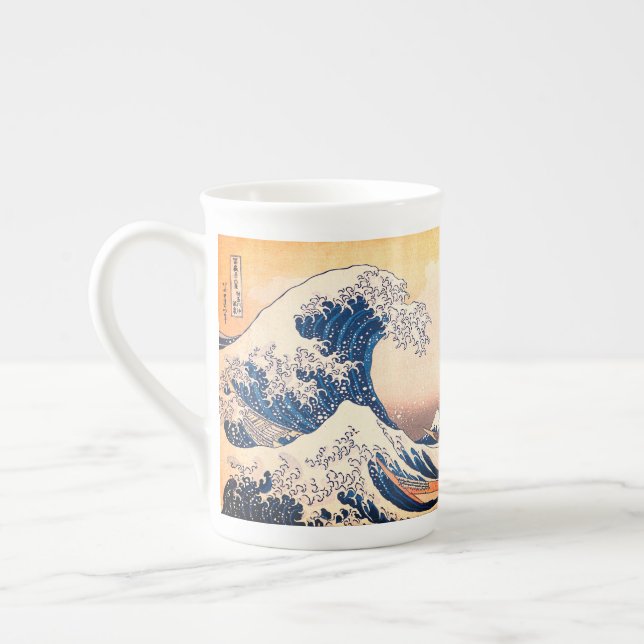 Taza De Porcelana La gran onda de Kanagawa (Izquierda)