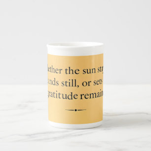Taza De Porcelana La gratitud permanece: un recordatorio silencioso