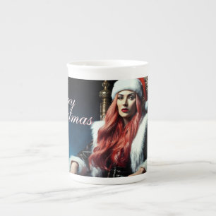 Taza De Porcelana La hermana más sexy de Santa María - Feliz Navidad