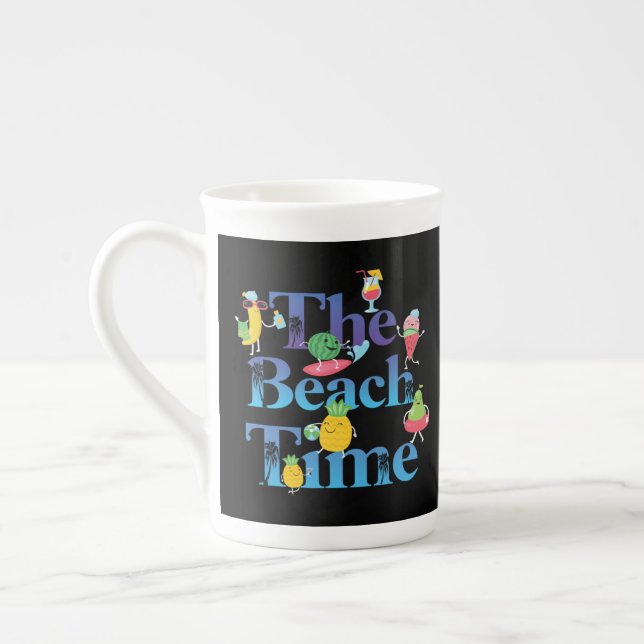 Taza De Porcelana La hora de la playa (Izquierda)