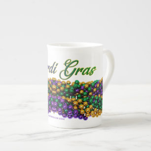 Taza De Porcelana La icónica imagen de SlipperyJoe con tema de Mardi