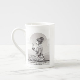 Taza De Porcelana La meditación de Espresso Zen, un Buda caliente