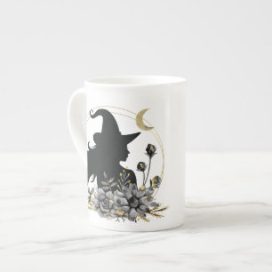 Taza De Porcelana La moderna bruja contemporánea de Halloween