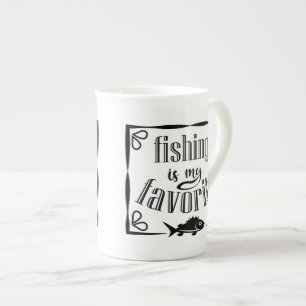 Taza De Porcelana La pesca es mi cita favorita