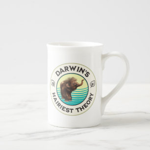 Taza De Porcelana La teoría más peluda de Darwin Mamut lanudo lindo
