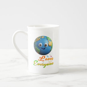 Taza De Porcelana La Tierra Ama a Todos
