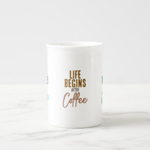 Taza De Porcelana La vida comienza después