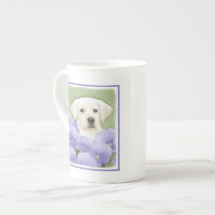 Taza De Porcelana Labrador Recuperador Pintura de Cachorro Original 