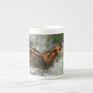 Taza De Porcelana Lady Butterfly pintada