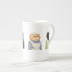 Taza De Porcelana LADY CATS Bone China Mug