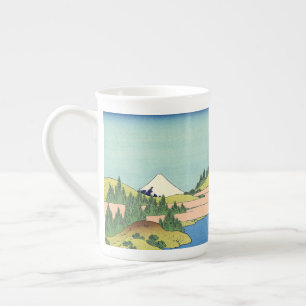 Taza De Porcelana Lago Hokusai Hakone en la provincia de Sagami