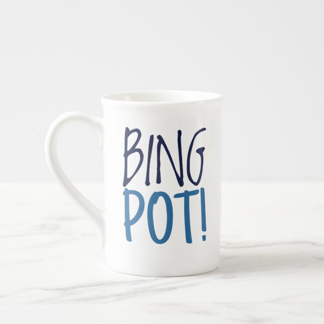 Taza De Porcelana Large Latte Mug - Bing Pot! (Izquierda)