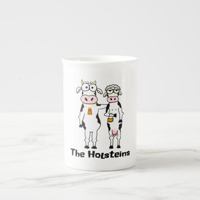 Taza De Porcelana Las Holstein (Frente)