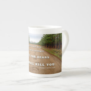 Taza De Porcelana Las huellas de las patas de los osos de SlipperyJo
