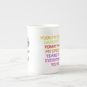 Taza De Porcelana Latte Mug chistes risas palabras graciosas y linda