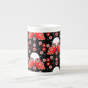 Taza De Porcelana Lechuza de Arte Popular