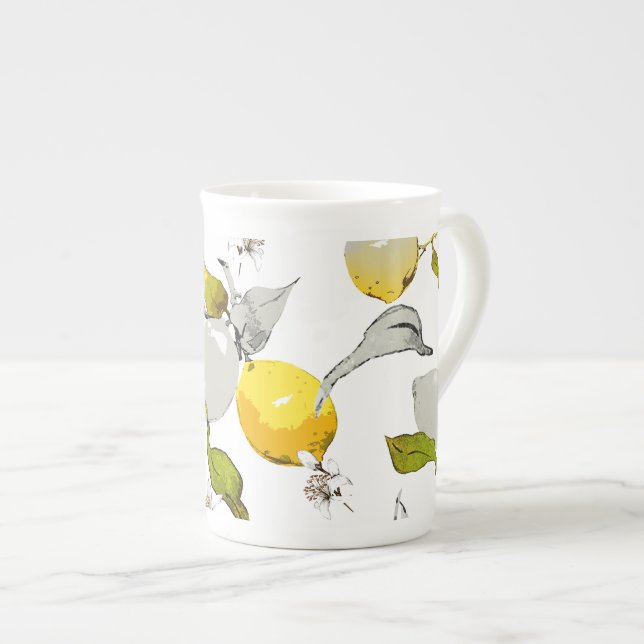 Taza De Porcelana Lemones acuarelas 20 (Derecha)