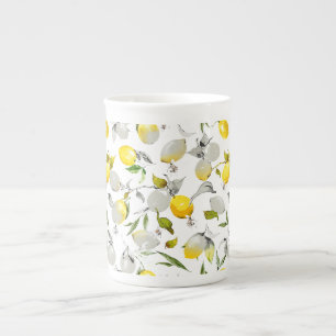 Taza De Porcelana Lemones acuarelas 21