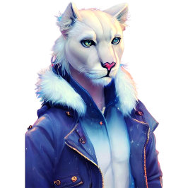 Taza De Porcelana  león alvino con cazadora