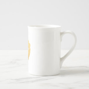Taza De Porcelana León Dorado De Dowd