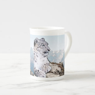 Taza De Porcelana Leopardo de la nieve