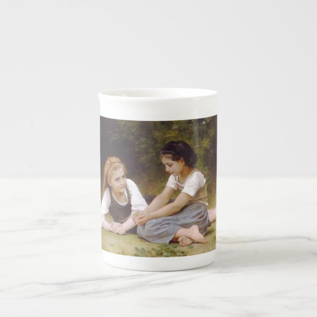 Taza De Porcelana Les Noisettes: Jóvenes Chicas recogiendo hazellana (Frente)