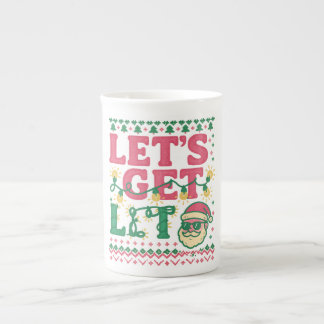 Taza De Porcelana Let’s Get Lit Christmas Shirt • Funny Ugly Sweater
