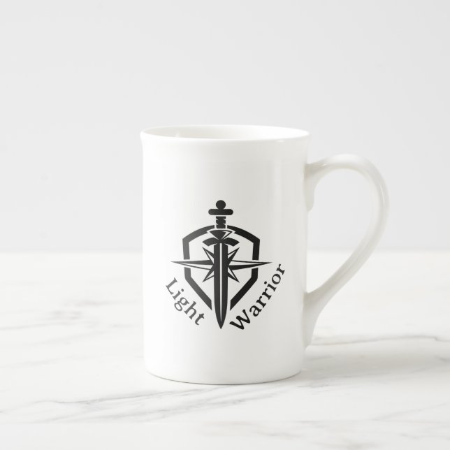 Taza De Porcelana Light Warrior Sword And Shield (Derecha)