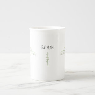 Taza De Porcelana Lily de la Cerámica de las Flores de Madera del Va