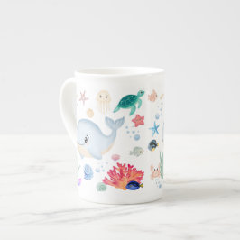 Taza De Porcelana Lindo Bajo El Agua