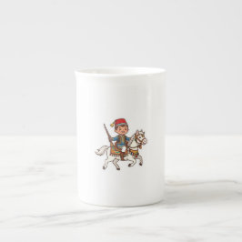 Taza De Porcelana Lindo Kawaii Jinete Marroquí Tbourida Cultural St