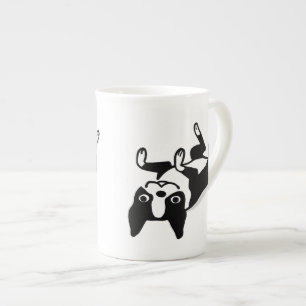 Taza De Porcelana Lindo perro Boston Terrier de dibujos animados rel
