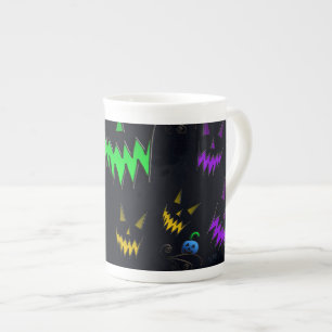 Taza De Porcelana Linternas de Jack O' coloridas