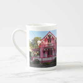 Taza De Porcelana Linternas y pan de jengibre rosado - Viñedo de Mar