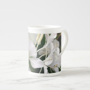 Taza De Porcelana Lirio blanco del jengibre
