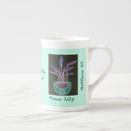 Taza De Porcelana Lirio de la Paz