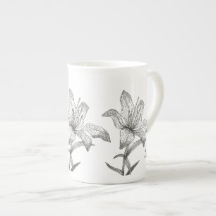 Taza De Porcelana lirio para personalizar o personalizar