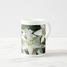 Taza De Porcelana Lirios Blancos