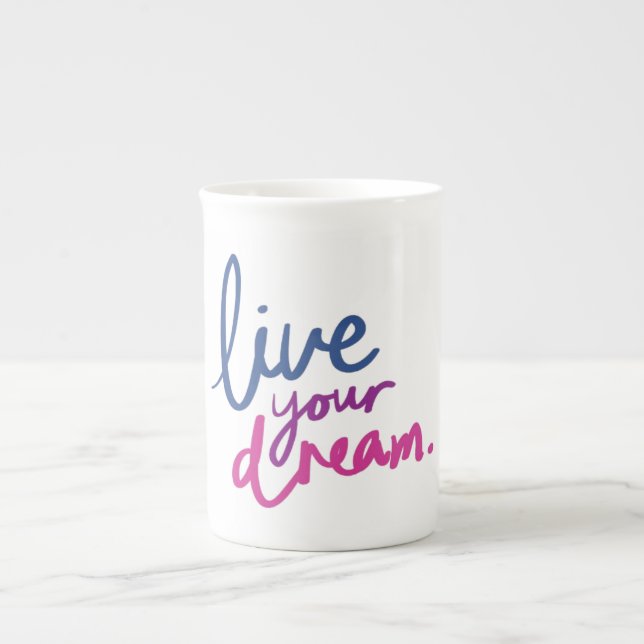 Taza De Porcelana Live Your Dream Inspirational Quote Coffee Mug (Frente)