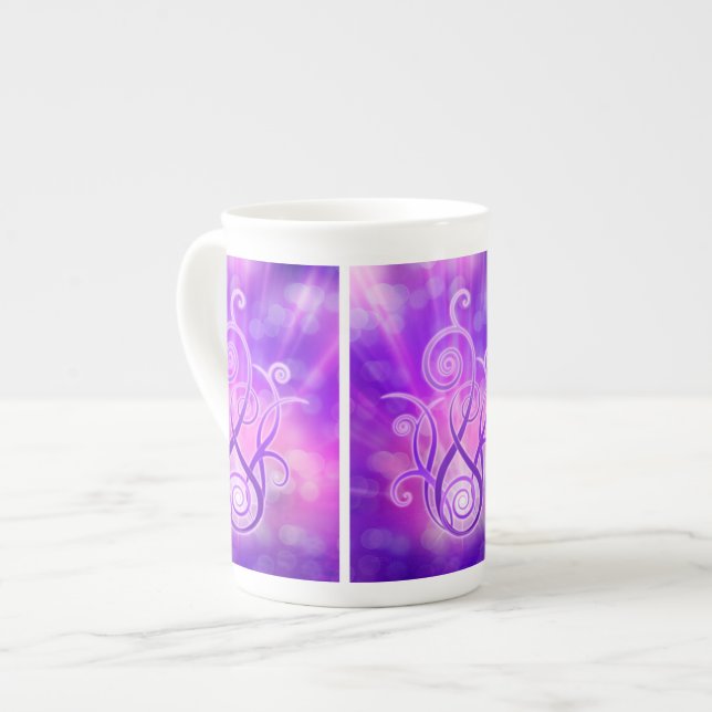 Taza De Porcelana Llama Violenta / Incendio Violento (Izquierda)