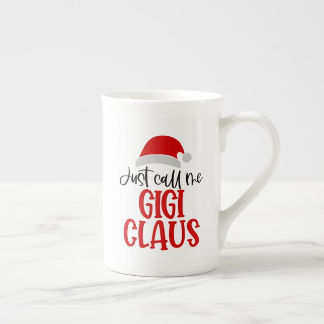 Taza De Porcelana Llámame Gigi Claus-56374 (Derecha)