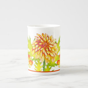 Taza De Porcelana Llegada de otoño a un hongo en China