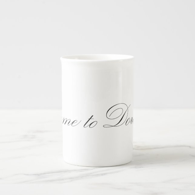 Taza De Porcelana Lléveme a Downton (Frente)
