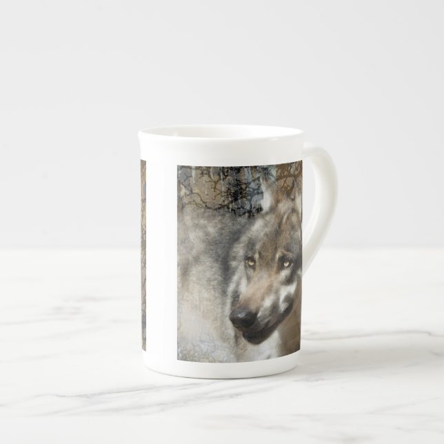 Taza De Porcelana lobo (Derecha)