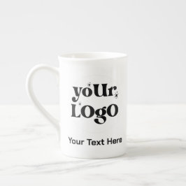 Taza De Porcelana Logotipo minimalista y negocio del texto