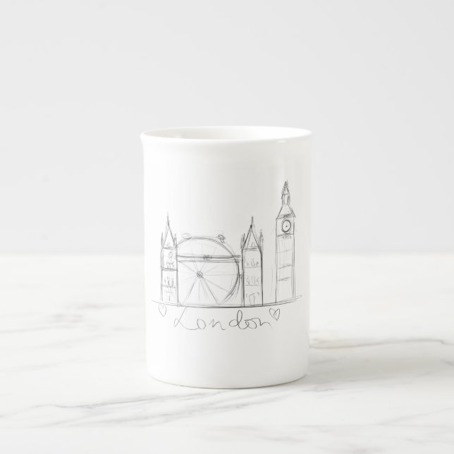 Taza De Porcelana Londres (Frente)